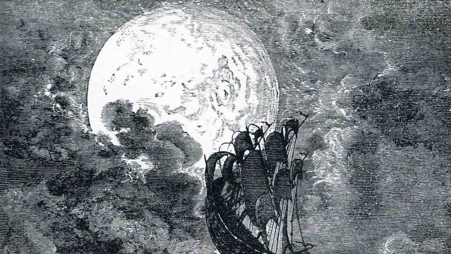A Voyage to the Moon by Gustave Dore 